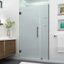 Aston Belmore GS 72" High x 40" Wide Hinged Frameless Shower Door with 26" Door Width and Frosted Glass Oil Rubbed Bronze