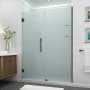 Aston Belmore GS 72" High x 55" Wide Hinged Frameless Shower Door with 23" Door Width and Frosted Glass Oil Rubbed Bronze