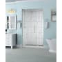 Aston Belmore 72" High x 37" Wide Hinged Frameless Shower Door with 27" Door Width and Clear Glass Chrome