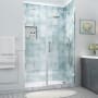 Aston Belmore XL 80" High x 56" Wide Hinged Frameless Shower Door with Clear Glass Chrome