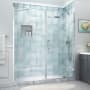 Aston Belmore XL 80" High x 72" Wide Hinged Frameless Shower Door with Clear Glass Chrome