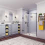 Aston Belmore 72" High x 70" Wide Hinged Frameless Shower Door with 38" Door Width and Clear Glass Matte Black