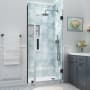 Aston Belmore XL 80" High x 29" Wide Hinged Frameless Shower Door with Clear Glass Oil Rubbed Bronze