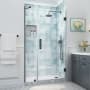 Aston Belmore XL 80" High x 48" Wide Hinged Frameless Shower Door with Clear Glass Oil Rubbed Bronze