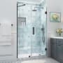 Aston Belmore XL 80" High x 52" Wide Hinged Frameless Shower Door with Clear Glass Oil Rubbed Bronze