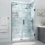 Aston Belmore XL 80" High x 56" Wide Hinged Frameless Shower Door with Clear Glass Oil Rubbed Bronze