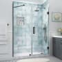 Aston Belmore XL 80" High x 69" Wide Hinged Frameless Shower Door with Clear Glass Oil Rubbed Bronze