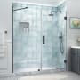 Aston Belmore XL 80" High x 72" Wide Hinged Frameless Shower Door with Clear Glass Oil Rubbed Bronze