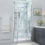 Aston Belmore XL 80" High x 28" Wide Hinged Frameless Shower Door with Clear Glass Stainless Steel
