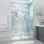 Aston Belmore XL 80" High x 56" Wide Hinged Frameless Shower Door with Clear Glass Stainless Steel