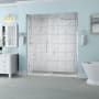 Aston Belmore 72" High x 68" Wide Hinged Frameless Shower Door with 38" Door Width and Clear Glass Stainless Steel