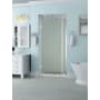 Aston Belmore 72" High x 30" Wide Hinged Frameless Shower Door with 24" Door Width and Frosted Glass Chrome