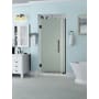 Aston Belmore 72" High x 30" Wide Hinged Frameless Shower Door with 24" Door Width and Frosted Glass Oil Rubbed Bronze