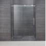 Aston 48" x 75" Completely Frameless Shower Door with 3/8" Glass Chrome