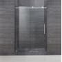 Aston 48" x 75" Completely Frameless Shower Door with 3/8" Glass Stainless Steel