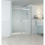Aston Rivage 76" High x 60" Wide Sliding Frameless Shower Door with 60" Door Width and Clear Glass Chrome