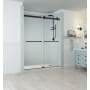Aston Rivage 76" High x 60" Wide Sliding Frameless Shower Door with 60" Door Width and Clear Glass Matte Black