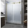 Aston Langham XL 80" High x 48" Wide Sliding Frameless Shower Door with Frosted Glass Brushed Gold