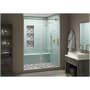 Aston Coraline XL 80" High x 56" Wide Sliding Frameless Shower Door with Clear Glass Brushed Gold