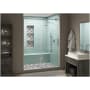 Aston Coraline XL 80" High x 56" Wide Sliding Frameless Shower Door with Clear Glass Stainless Steel