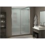 Aston Coraline XL 80" High x 68" Wide Sliding Frameless Shower Door with Frosted Glass Chrome
