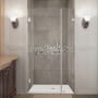 Aston Nautis 32" Wide x 72" High Frameless Hinged Shower Door with Clear Glass Chrome