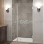 Aston Nautis 33" Wide x 72" High Frameless Hinged Shower Door with Clear Glass Chrome