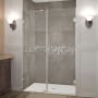 Aston Nautis 47" Wide x 72" High Frameless Hinged Shower Door with Clear Glass Chrome