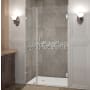 Aston Nautis 33" Wide x 72" High Frameless Hinged Shower Door with Clear Glass Stainless Steel