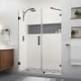 Aston Nautis XL 80" High x 54" Wide Hinged Frameless Shower Door with Clear Glass Oil Rubbed Bronze