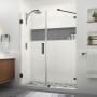 Aston Nautis XL 80" High x 69" Wide Hinged Frameless Shower Door with Clear Glass Oil Rubbed Bronze