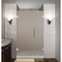Aston Nautis 30" Wide x 72" High Frameless Hinged Shower Door with Frosted Glass Chrome
