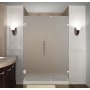 Aston Nautis 43" Wide x 72" High Frameless Hinged Shower Door with Frosted Glass Chrome