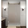 Aston Nautis 30" Wide x 72" High Frameless Hinged Shower Door with Frosted Glass Stainless Steel