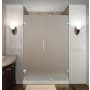 Aston Nautis 45" Wide x 72" High Frameless Hinged Shower Door with Frosted Glass Stainless Steel
