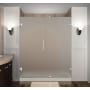 Aston Nautis 72" Wide x 72" High Frameless Hinged Shower Door with Frosted Glass Stainless Steel