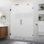 Aston Nautis XL 80" High x 58" Wide Hinged Frameless Shower Door with Frosted Glass Matte Black
