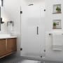 Aston Nautis XL 80" High x 33" Wide Hinged Frameless Shower Door with Frosted Glass Oil Rubbed Bronze