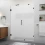 Aston Nautis XL 80" High x 58" Wide Hinged Frameless Shower Door with Frosted Glass Oil Rubbed Bronze