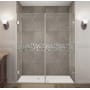Aston Nautis GS 64" Wide x 72" High Frameless Hinged Shower Door with Clear Glass and Glass Shelves Chrome