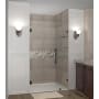 Aston Nautis GS 38" Wide x 72" High Frameless Hinged Shower Door with Clear Glass and Glass Shelves Oil Rubbed Bronze