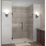 Aston Nautis GS 51" Wide x 72" High Frameless Hinged Shower Door with Clear Glass and Glass Shelves Oil Rubbed Bronze