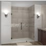 Aston Nautis GS 55" Wide x 72" High Frameless Hinged Shower Door with Clear Glass and Glass Shelves Oil Rubbed Bronze
