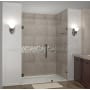 Aston Nautis GS 62" Wide x 72" High Frameless Hinged Shower Door with Clear Glass and Glass Shelves Oil Rubbed Bronze