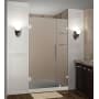 Aston Nautis GS 41" Wide x 72" High Frameless Hinged Shower Door with Frosted Glass and Glass Shelves Stainless Steel