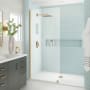 Aston Elyse XL 80" High x 32" Wide Pivot Frameless Shower Door with Clear Glass Brushed Gold