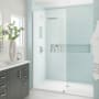 Aston Elyse XL 80" High x 32" Wide Pivot Frameless Shower Door with Clear Glass Chrome