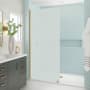 Aston Elyse XL 80" High x 34" Wide Frameless Shower Panel with Frosted Glass Brushed Gold