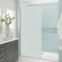 Aston Elyse XL 80" High x 30" Wide Frameless Shower Panel with Frosted Glass Chrome