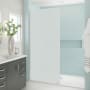Aston Elyse XL 80" High x 34" Wide Frameless Shower Panel with Frosted Glass Stainless Steel